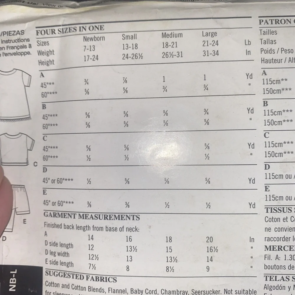 New Look Sewing Pattern 6112 Kids Tops Pants Shorts Size NB-L Cut Complete